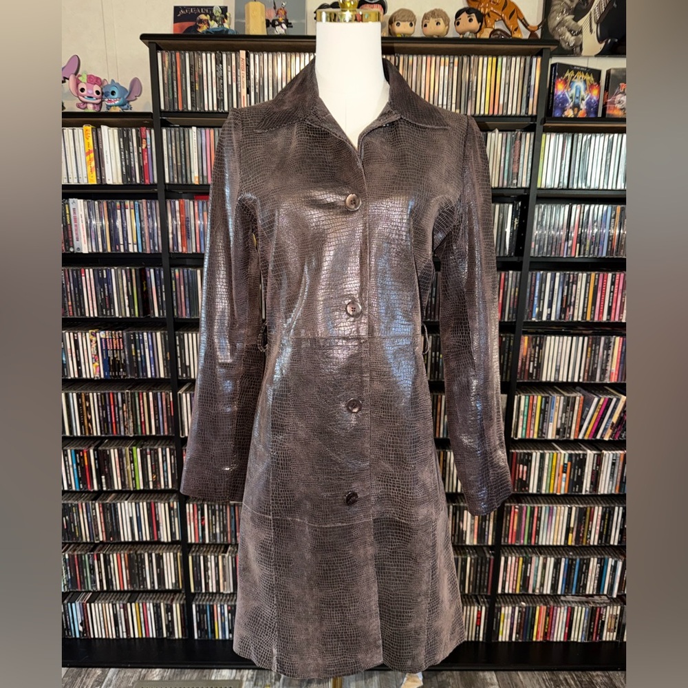 Arden B Brown Long Boho Cottagecore Y2K Button Coat Size S
